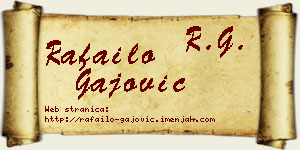Rafailo Gajović vizit kartica